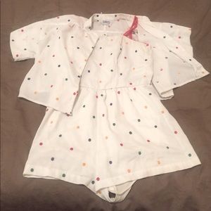Vintage Polka Dot Romper Set
